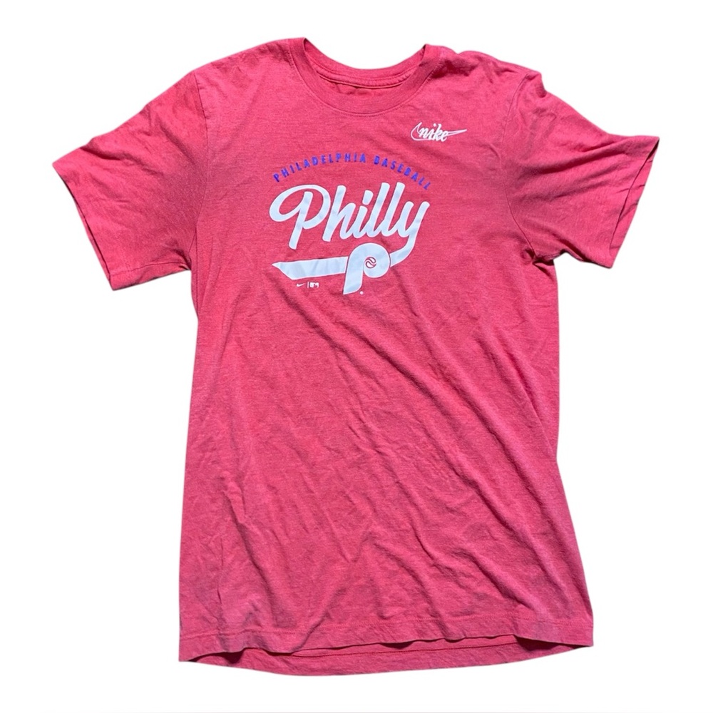 Nike Philadelphia Phillies Cooperstown Collection T-Shirt Red Mens Small MLB